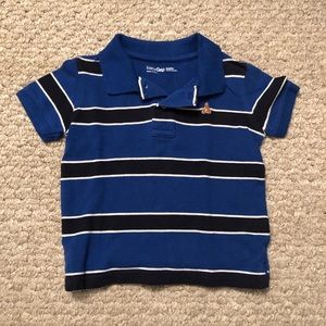 ❤️ 4/$20 GAP Blue & Black Short-Sleeve Polo Shirt